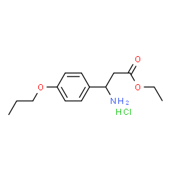 ChemSpider 2D Image | Ethyl 3-amino-3-(4-propoxyphenyl)propanoate hydrochloride (1:1) | C14H22ClNO3