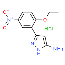 ChemSpider 2D Image | 3-(2-ETHOXY-5-NITROPHENYL)-1H-PYRAZOL-5-AMINE HYDROCHLORIDE | C11H13ClN4O3