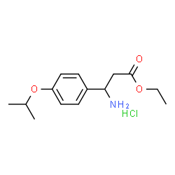 ChemSpider 2D Image | Ethyl 3-amino-3-(4-isopropoxyphenyl)propanoate hydrochloride | C14H22ClNO3