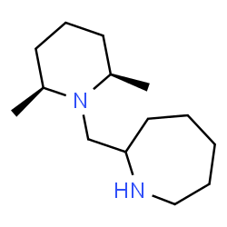 ChemSpider 2D Image | 2-(((2R,6S)-2,6-dimethylpiperidin-1-yl)methyl)azepane | C14H28N2