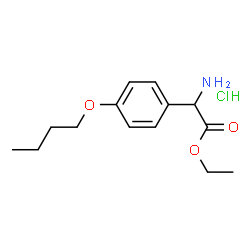 ChemSpider 2D Image | Ethyl amino(4-butoxyphenyl)acetate hydrochloride (1:1) | C14H22ClNO3