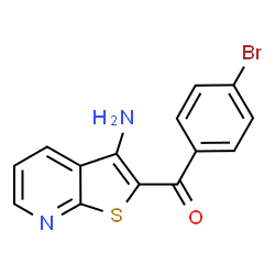 ChemSpider 2D Image | (3-Aminothieno[2,3-b]pyridin-2-yl)(4-bromophenyl)methanone | C14H9BrN2OS