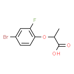 ChemSpider 2D Image | 2-(4-Bromo-2-fluorophenoxy)propanoic acid | C9H8BrFO3