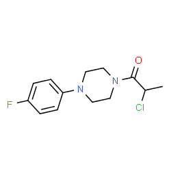 ChemSpider 2D Image | 2-Chloro-1-[4-(4-fluorophenyl)-1-piperazinyl]-1-propanone | C13H16ClFN2O