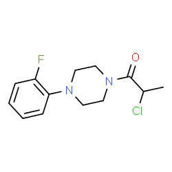 ChemSpider 2D Image | 2-Chloro-1-[4-(2-fluorophenyl)-1-piperazinyl]-1-propanone | C13H16ClFN2O