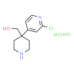 ChemSpider 2D Image | [4-(2-Chloro-4-pyridinyl)-4-piperidinyl]methanol dihydrochloride | C11H17Cl3N2O
