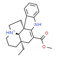ChemSpider 2D Image | (12beta)-3-(Methoxycarbonyl)-2,3-didehydroaspidospermidin-9-ium | C21H27N2O2