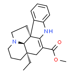 ChemSpider 2D Image | Methyl (12beta)-2,3-didehydroaspidospermidine-3-carboxylate | C21H26N2O2