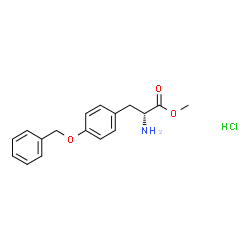 ChemSpider 2D Image | Methyl O-benzyl-D-tyrosinate hydrochloride (1:1) | C17H20ClNO3