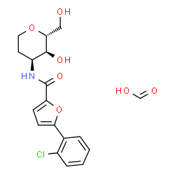 ChemSpider 2D Image | Formic acid - 1,5-anhydro-3-{[5-(2-chlorophenyl)-2-furoyl]amino}-2,3-dideoxy-D-ribo-hexitol (1:1) | C18H20ClNO7
