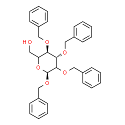 ChemSpider 2D Image | Benzyl 2,3,4-tri-O-benzyl-alpha-D-threo-hexopyranoside | C34H36O6