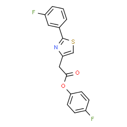 ChemSpider 2D Image | 4-Fluorophenyl [2-(3-fluorophenyl)-1,3-thiazol-4-yl]acetate | C17H11F2NO2S