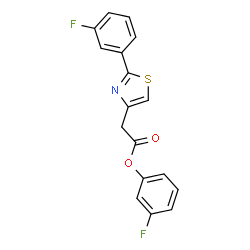 ChemSpider 2D Image | 3-Fluorophenyl [2-(3-fluorophenyl)-1,3-thiazol-4-yl]acetate | C17H11F2NO2S