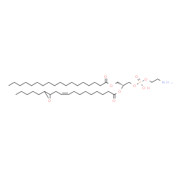 ChemSpider 2D Image | (2R)-3-{[(2-Aminoethoxy)(hydroxy)phosphoryl]oxy}-2-{[(9Z)-11-(3-pentyl-2-oxiranyl)-9-undecenoyl]oxy}propyl stearate | C41H78NO9P