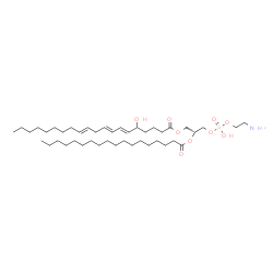 ChemSpider 2D Image | (2R)-3-{[(2-Aminoethoxy)(hydroxy)phosphoryl]oxy}-2-(stearoyloxy)propyl (6E,8E,11E)-5-hydroxy-6,8,11-icosatrienoate | C43H80NO9P