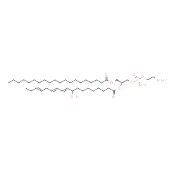 ChemSpider 2D Image | (2R)-3-{[(2-Aminoethoxy)(hydroxy)phosphoryl]oxy}-2-{[(10E,12E,15E)-9-hydroxy-10,12,15-octadecatrienoyl]oxy}propyl icosanoate | C43H80NO9P