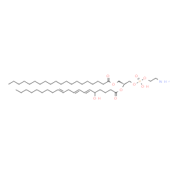 ChemSpider 2D Image | (23R)-29-Amino-26-hydroxy-26-oxido-20-oxo-21,25,27-trioxa-26lambda~5~-phosphanonacosan-23-yl (6E,8E,11E)-5-hydroxy-6,8,11-icosatrienoate | C45H84NO9P