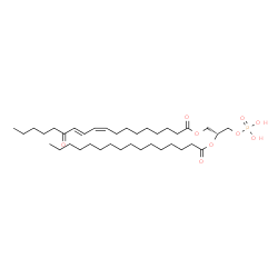 ChemSpider 2D Image | (2R)-2-(Palmitoyloxy)-3-(phosphonooxy)propyl (9Z,11E)-13-oxo-9,11-octadecadienoate | C37H67O9P
