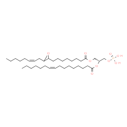 ChemSpider 2D Image | (2R)-1-[(8-{3-[(2Z)-2-Octen-1-yl]-2-oxiranyl}octanoyl)oxy]-3-(phosphonooxy)-2-propanyl (9Z)-9-hexadecenoate | C37H67O9P