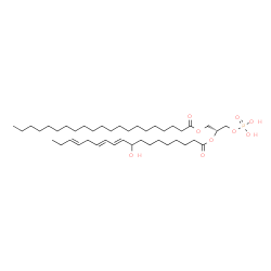 ChemSpider 2D Image | (2R)-2-{[(10E,12E,15E)-9-Hydroxy-10,12,15-octadecatrienoyl]oxy}-3-(phosphonooxy)propyl henicosanoate | C42H77O9P