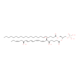 ChemSpider 2D Image | (2R)-3-(Phosphonooxy)-2-{[(5R,6R,7Z,9Z,11E,13E,15S,17Z)-5,6,15-trihydroxy-7,9,11,13,17-icosapentaenoyl]oxy}propyl docosanoate | C45H79O11P