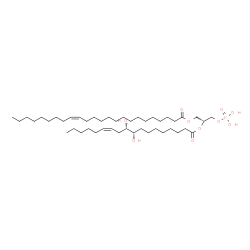 ChemSpider 2D Image | (2R)-2-{[(9S,10S,12Z)-9,10-Dihydroxy-12-octadecenoyl]oxy}-3-(phosphonooxy)propyl (15Z)-15-tetracosenoate | C45H85O10P