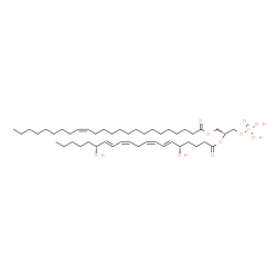 ChemSpider 2D Image | (2R)-2-{[(5S,6E,8Z,11Z,13E,15R)-5,15-Dihydroxy-6,8,11,13-icosatetraenoyl]oxy}-3-(phosphonooxy)propyl (15Z)-15-tetracosenoate | C47H83O10P