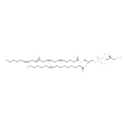 ChemSpider 2D Image | (2Z,5Z,13R,19S)-16,19,20-Trihydroxy-1-{3-[(2Z)-2-octen-1-yl]-2-oxiranyl}-16-oxido-10-oxo-11,15,17-trioxa-16lambda~5~-phosphaicosa-2,5-dien-13-yl (9Z)-9-hexadecenoate | C42H73O11P
