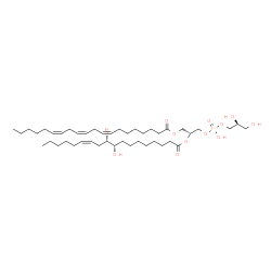 ChemSpider 2D Image | (2R)-2-{[(9S,10S,12Z)-9,10-Dihydroxy-12-octadecenoyl]oxy}-3-({[(2S)-2,3-dihydroxypropoxy](hydroxy)phosphoryl}oxy)propyl (8Z,11Z,14Z)-8,11,14-icosatrienoate | C44H79O12P