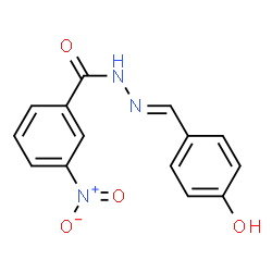 ChemSpider 2D Image | N'-[(E)-(4-Hydroxyphenyl)methylene]-3-nitrobenzohydrazide | C14H11N3O4