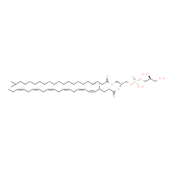 ChemSpider 2D Image | (24R,30S)-27,30,31-Trihydroxy-2-methyl-27-oxido-21-oxo-22,26,28-trioxa-27lambda~5~-phosphahentriacontan-24-yl (5Z,7Z,10Z,13Z,16Z,19Z)-4-hydroxy-5,7,10,13,16,19-docosahexaenoate | C50H87O11P