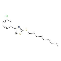 ChemSpider 2D Image | 4-(3-Chlorophenyl)-2-(nonylsulfanyl)-1,3-thiazole | C18H24ClNS2