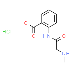 ChemSpider 2D Image | 2-[2-(methylamino)acetamido]benzoic acid hydrochloride | C10H13ClN2O3