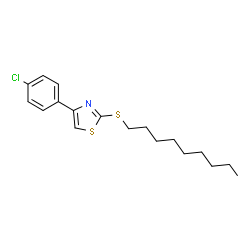 ChemSpider 2D Image | 4-(4-Chlorophenyl)-2-(nonylsulfanyl)-1,3-thiazole | C18H24ClNS2
