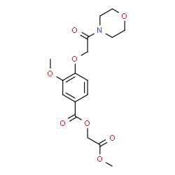 ChemSpider 2D Image | 2-Methoxy-2-oxoethyl 3-methoxy-4-[2-(4-morpholinyl)-2-oxoethoxy]benzoate | C17H21NO8