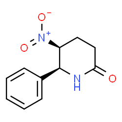 ChemSpider 2D Image | (5S,6S)-5-Nitro-6-phenyl-2-piperidinone | C11H12N2O3