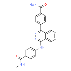 ChemSpider 2D Image | 4-{[4-(4-Carbamoylphenyl)-1-phthalazinyl]amino}-N-methylbenzamide | C23H19N5O2