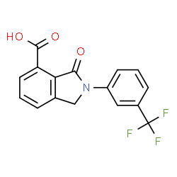 ChemSpider 2D Image | 3-Oxo-2-[3-(trifluoromethyl)phenyl]-4-isoindolinecarboxylic acid | C16H10F3NO3