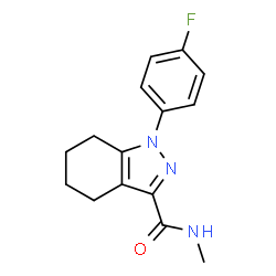 ChemSpider 2D Image | 1-(4-Fluorophenyl)-N-methyl-4,5,6,7-tetrahydro-1H-indazole-3-carboxamide | C15H16FN3O