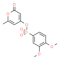 ChemSpider 2D Image | 6-Methyl-2-oxo-2H-pyran-4-yl 3,4-dimethoxybenzenesulfonate | C14H14O7S