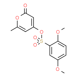 ChemSpider 2D Image | 6-Methyl-2-oxo-2H-pyran-4-yl 2,5-dimethoxybenzenesulfonate | C14H14O7S