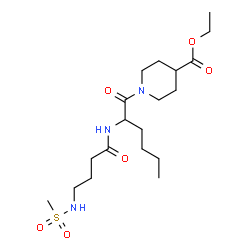 ChemSpider 2D Image | Ethyl 1-(N-{4-[(methylsulfonyl)amino]butanoyl}norleucyl)-4-piperidinecarboxylate | C19H35N3O6S