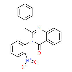 ChemSpider 2D Image | 2-Benzyl-3-(2-nitrophenyl)-4(3H)-quinazolinone | C21H15N3O3