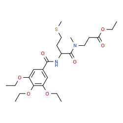 ChemSpider 2D Image | Ethyl N-(3,4,5-triethoxybenzoyl)methionyl-N-methyl-beta-alaninate | C24H38N2O7S