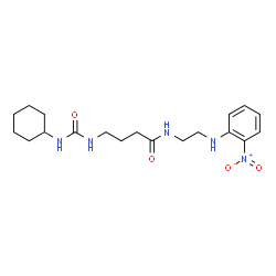 ChemSpider 2D Image | 4-[(Cyclohexylcarbamoyl)amino]-N-{2-[(2-nitrophenyl)amino]ethyl}butanamide | C19H29N5O4
