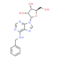 ChemSpider 2D Image | N-Benzyl-9-(alpha-D-ribofuranosyl)-9H-purin-6-amine | C17H19N5O4