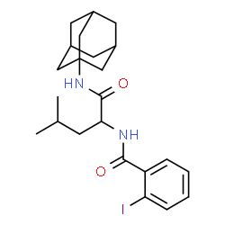 ChemSpider 2D Image | N-Adamantan-1-yl-N~2~-(2-iodobenzoyl)leucinamide | C23H31IN2O2
