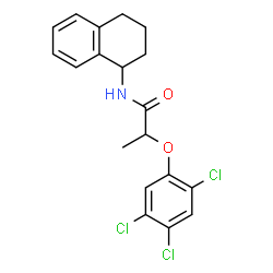 ChemSpider 2D Image | N-(1,2,3,4-Tetrahydro-1-naphthalenyl)-2-(2,4,5-trichlorophenoxy)propanamide | C19H18Cl3NO2