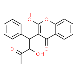 ChemSpider 2D Image | 2-Hydroxy-3-(2-hydroxy-3-oxo-1-phenylbutyl)-4H-chromen-4-one | C19H16O5