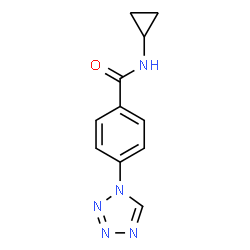ChemSpider 2D Image | N-Cyclopropyl-4-(1H-tetrazol-1-yl)benzamide | C11H11N5O